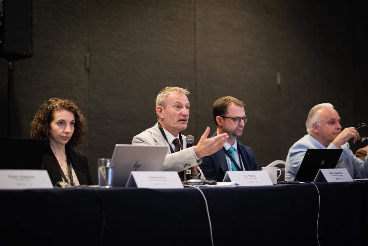Photo of Madalina Man on a panel of experts at the International Atomic Energy Agency Integrated Nuclear Infrastructure Review Mission