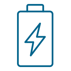 line drawing of a battery