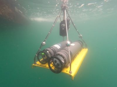 Triton researchers deploy a vector sensor hydrophone