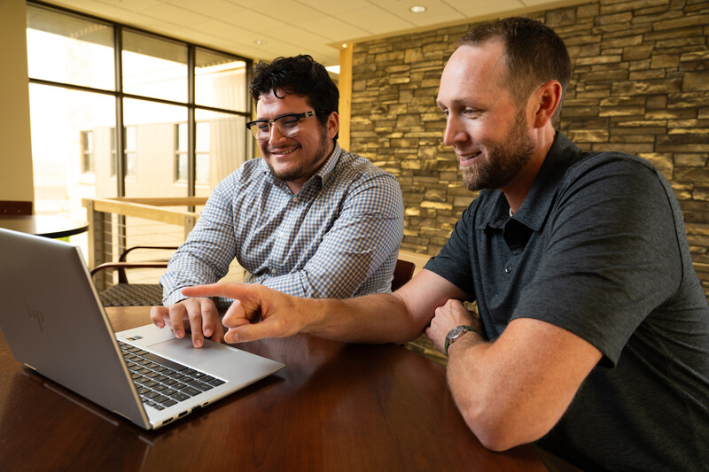 Erick Leal and mentor Cory Overman