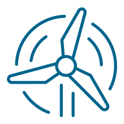 line drawing of a turbine