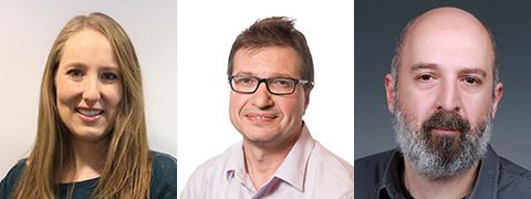 Three researchers in a ribbon