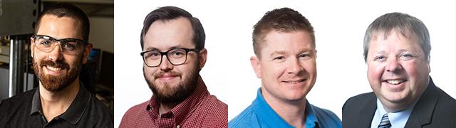 Four researchers in a ribbon