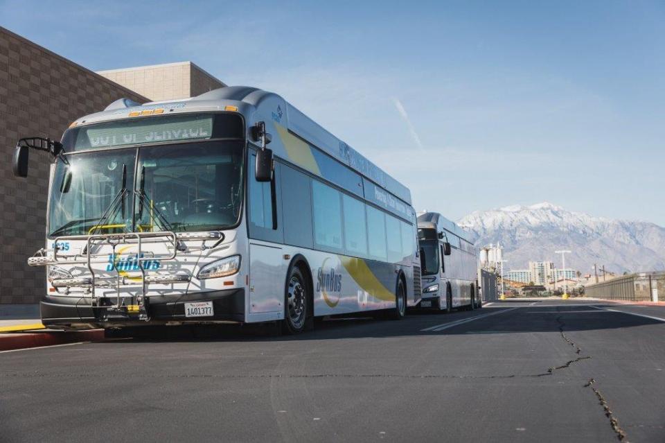 Bus at hydrogen filling station