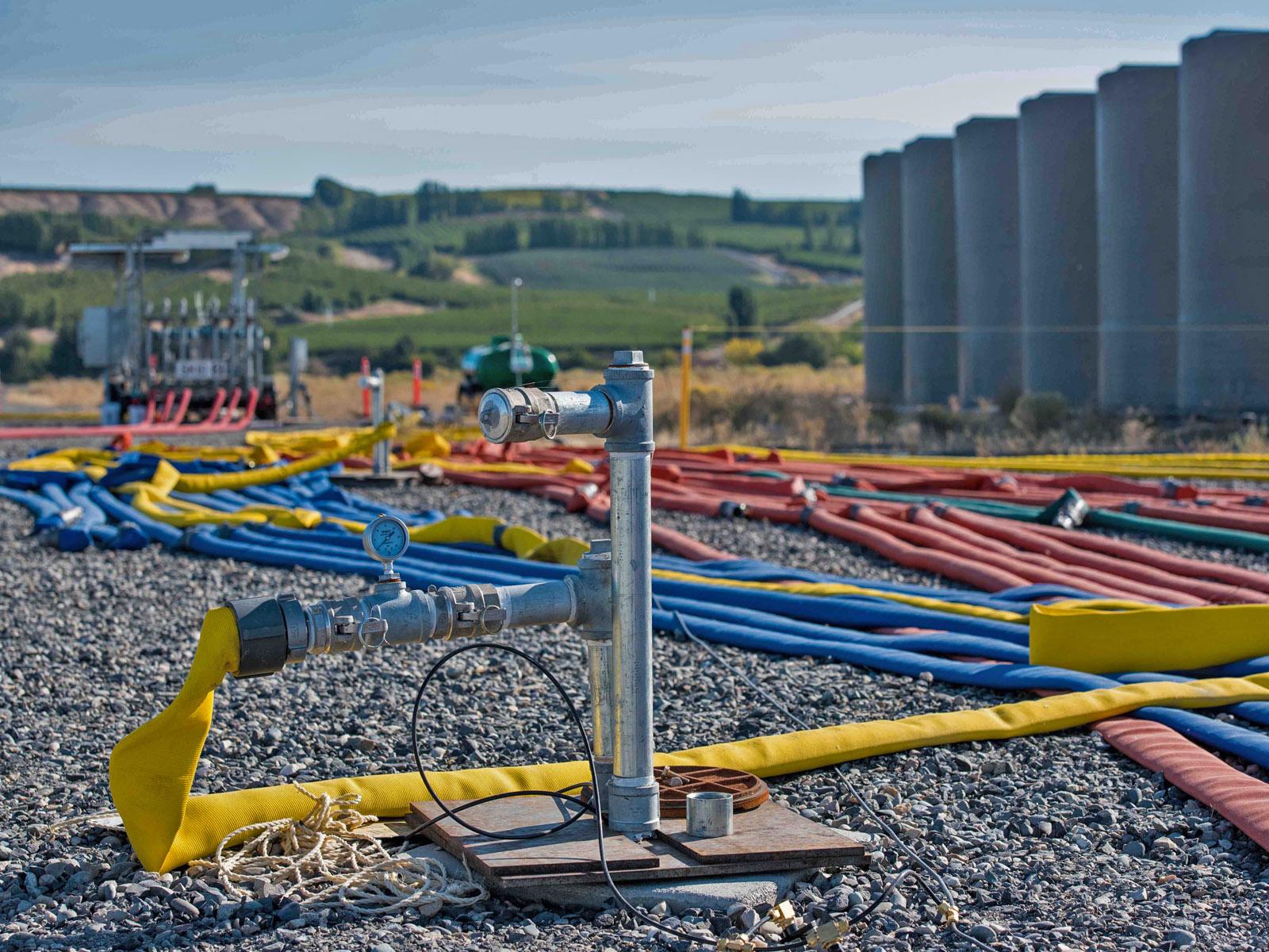 Photo of Hanford's 300 Area phosphate injection site