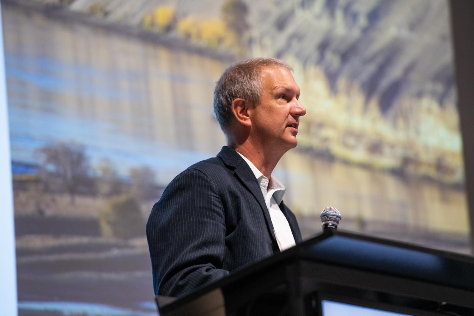 Tim Scheibe speaking