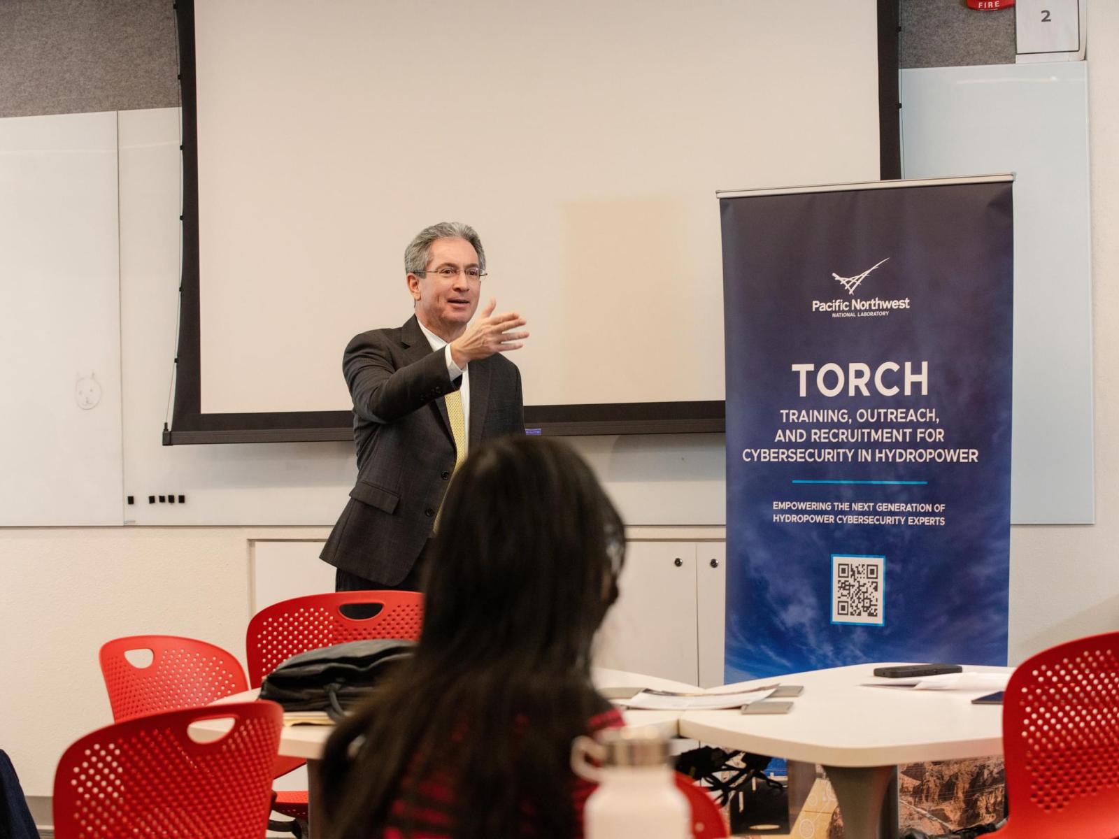 Steve Ashby presents at the launch of TORCH at UTEP