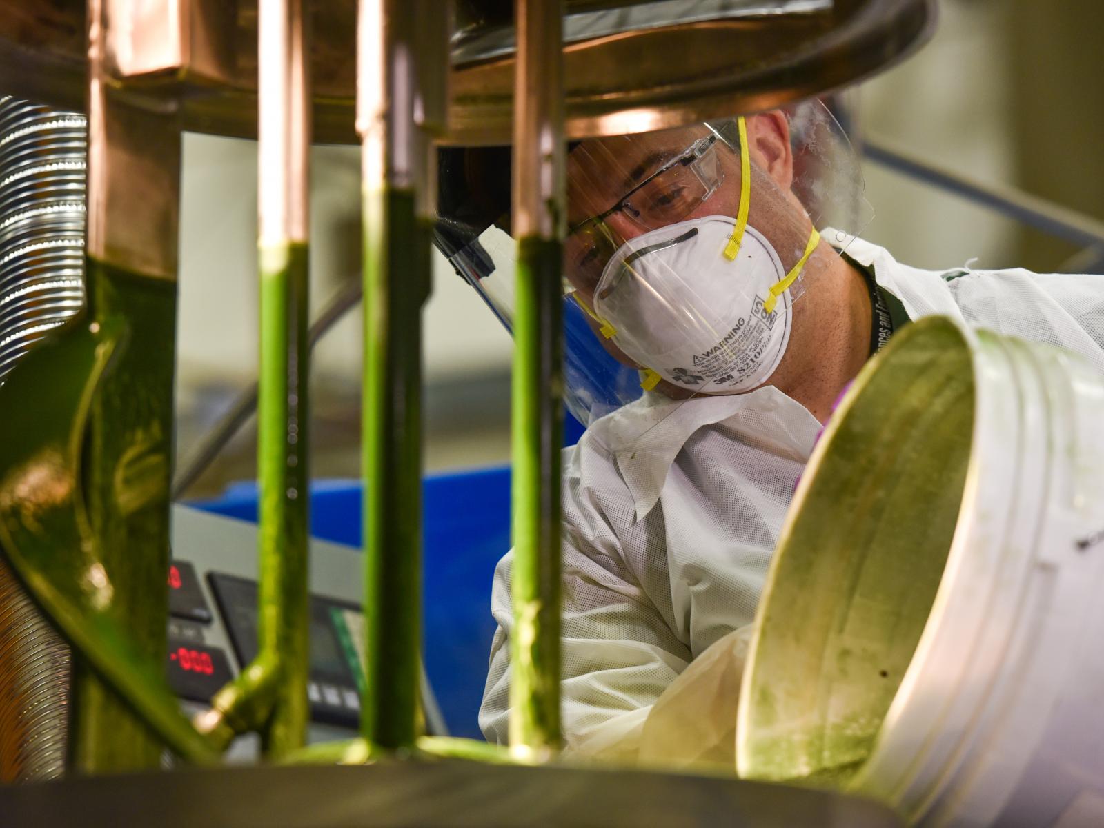 Algae being dumped into HTL system
