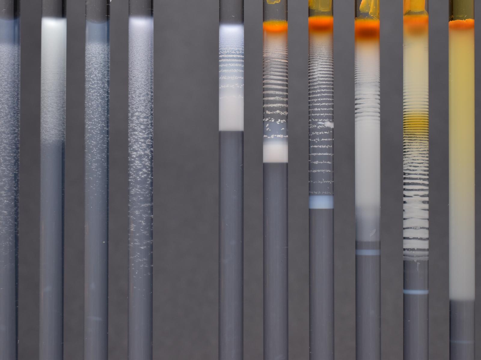 photograph of columns used to separate critical materials