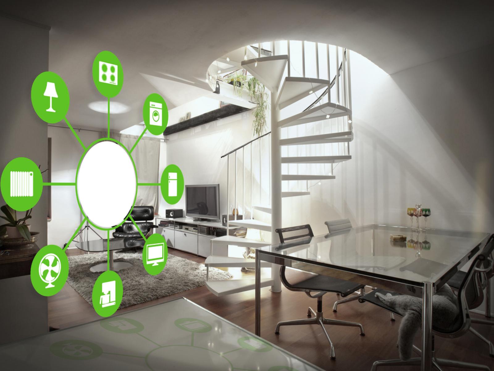 Modern home with connected icons