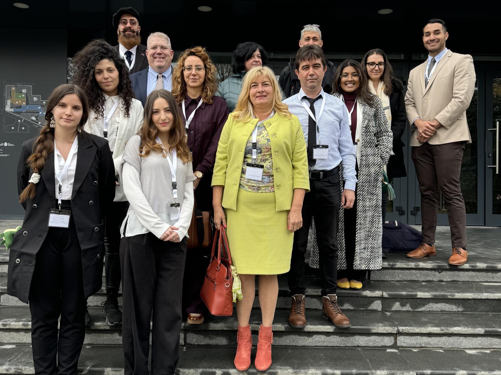 A team of researchers at a chemical research security workshop in Romania