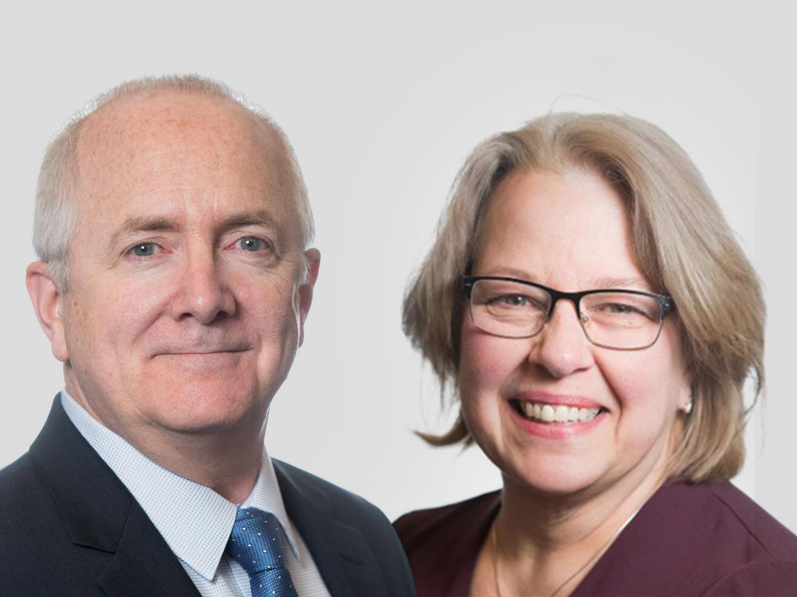 PNNL national security staff Grant Tietje and Ann Lesperance
