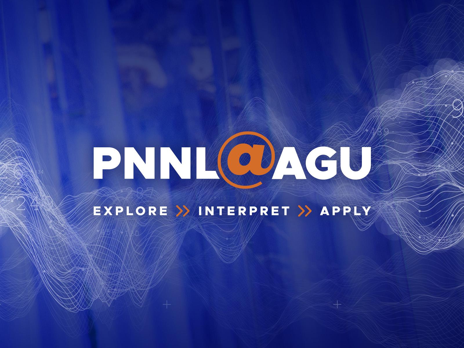 Blue background with PNNL@AGU lettering