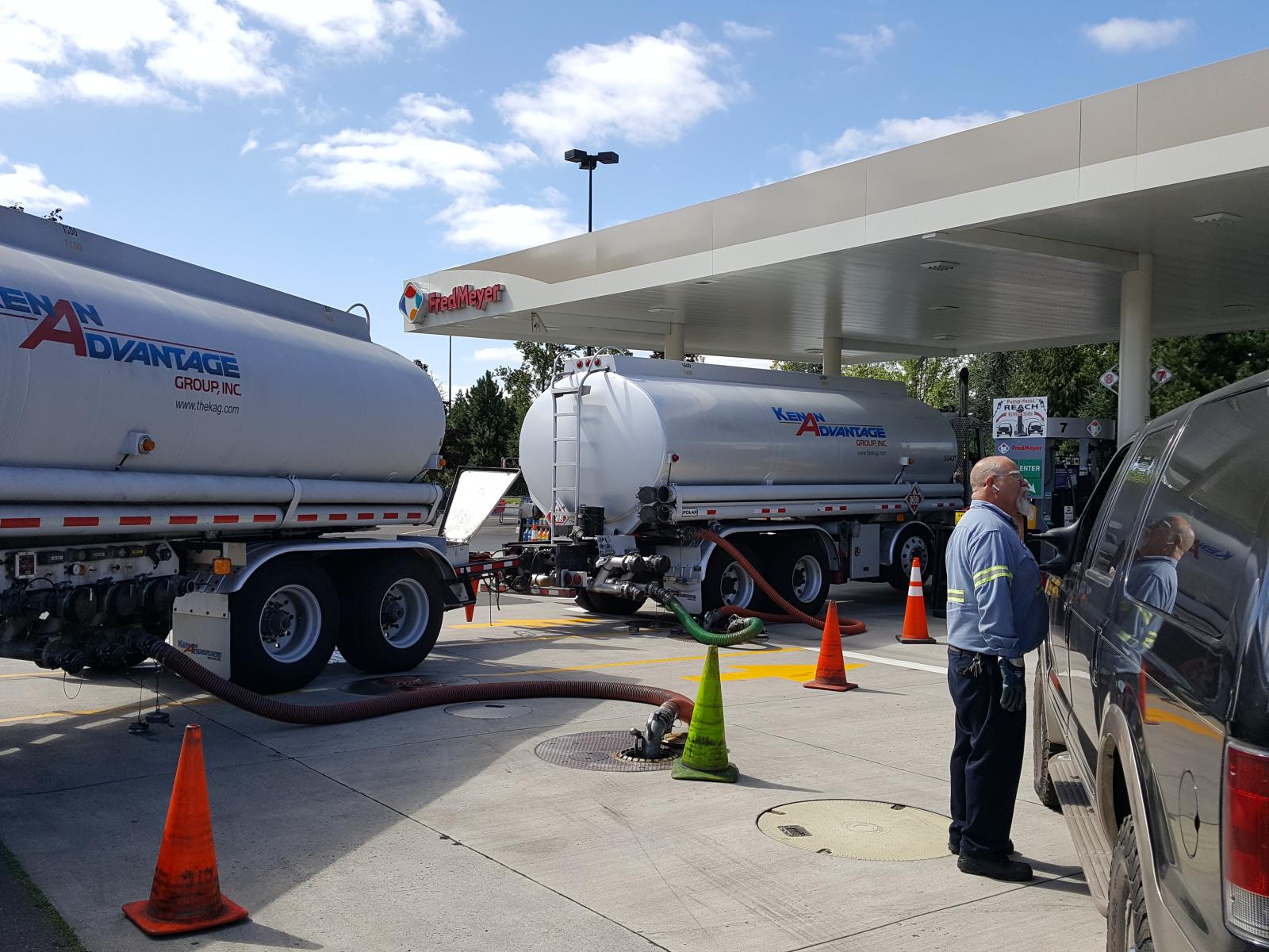 Oregon Gas Pumps During Solar Eclipse
