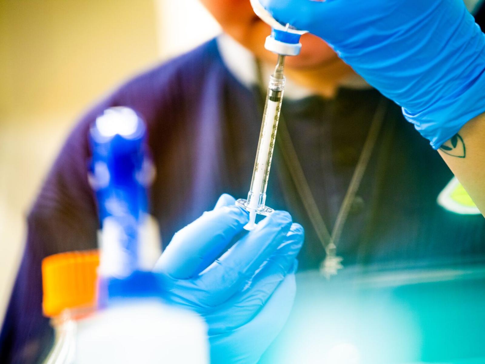 An image of someone doing lab work.