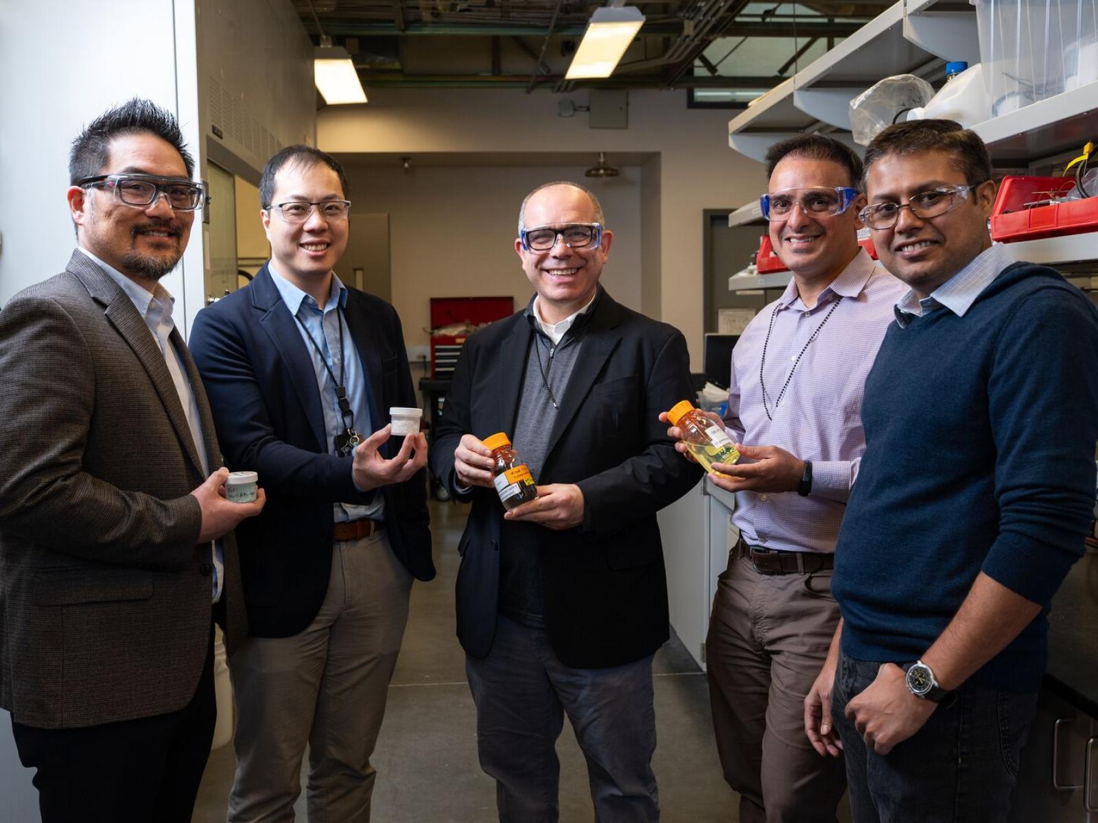 A group of researchers from PNNL and Refinity on a tour of the Lab.