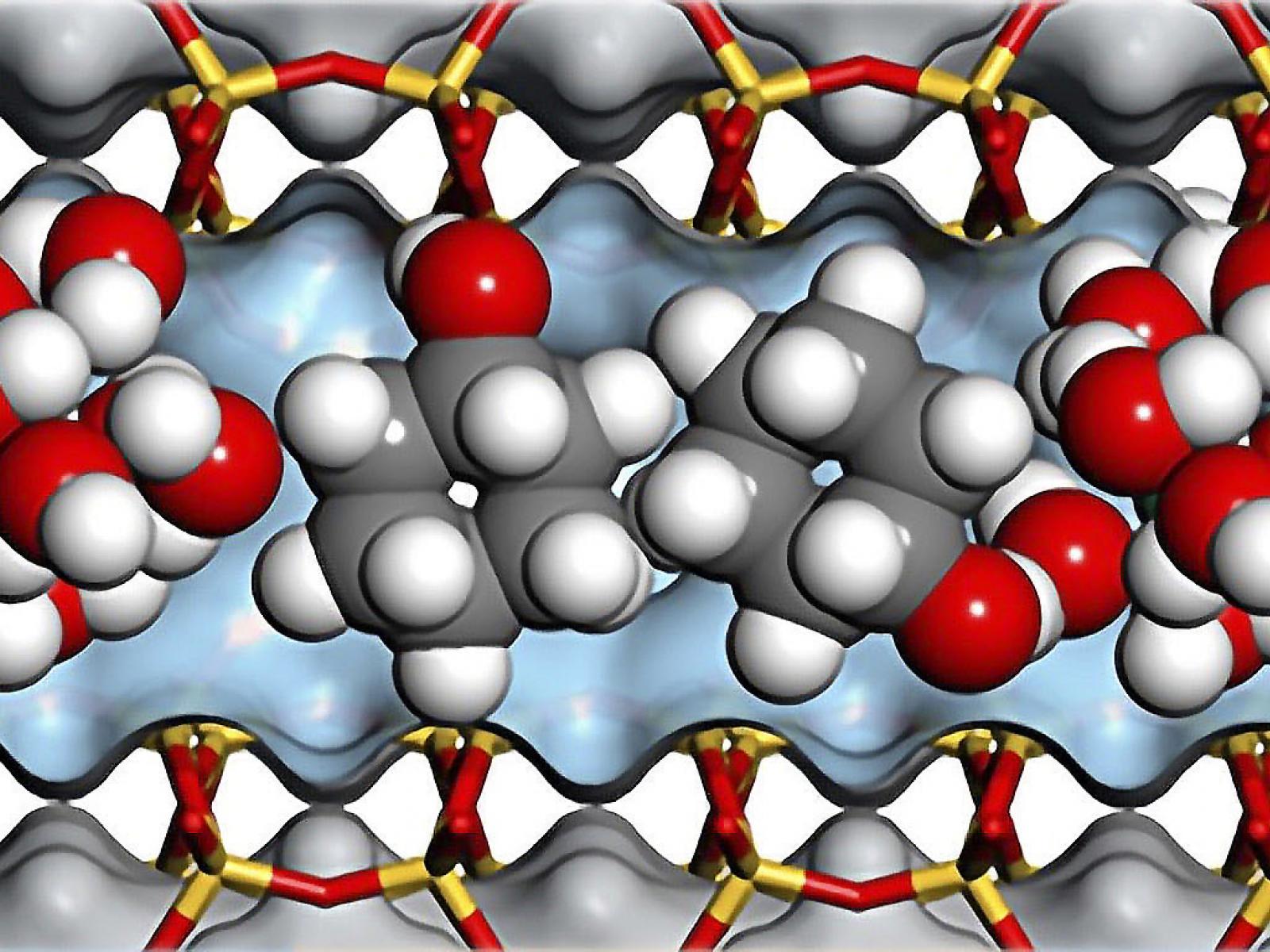 Hydronium in zeolite pores