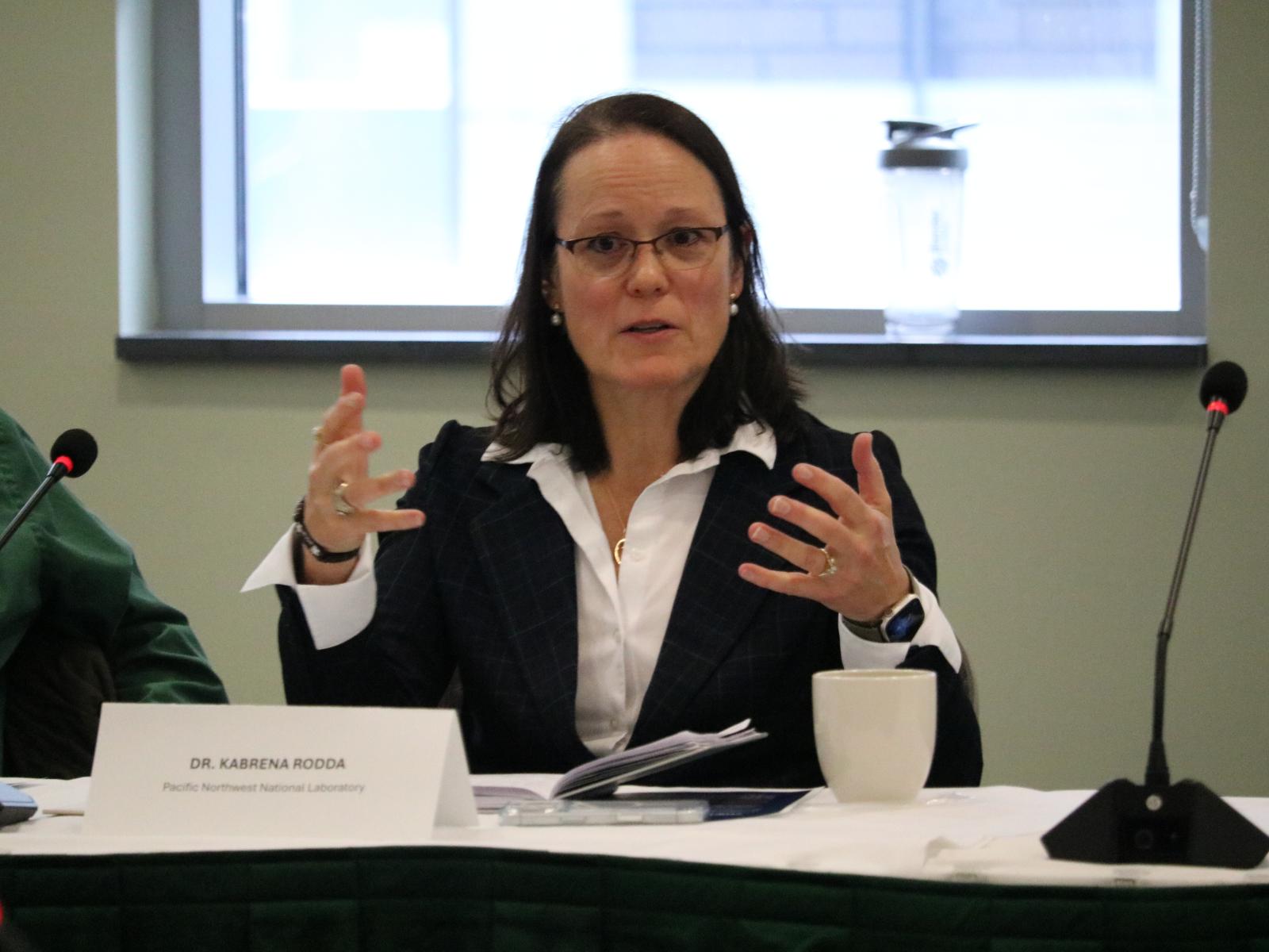 Photo of Kabrena Rodda at Rep. Riley Fentanyl Roundtable