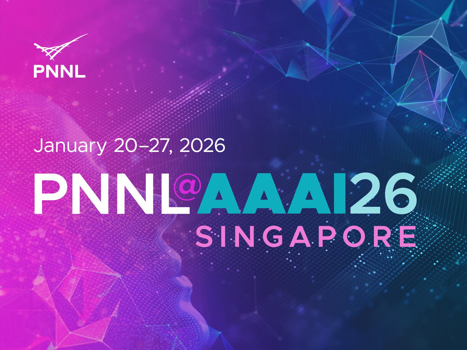 PNNL @ AAAI 2026 with a pink and navy background color