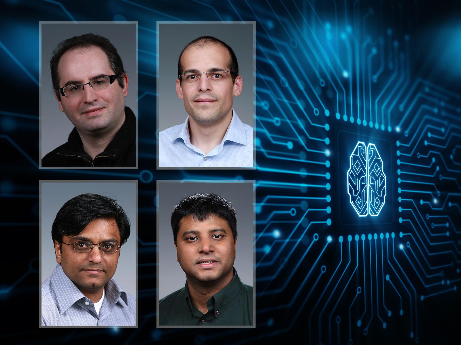 Sutanay Choudhury, Mahantesh Halappanavar, Marco Minutoli, Antonino Tumeo present at machine learning conference.