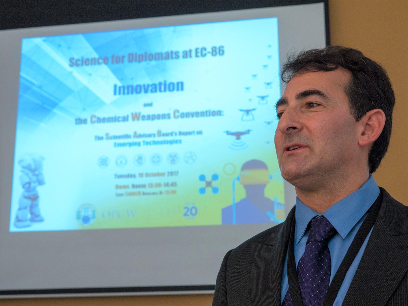 Jonathan Forman presents on Organisation for the Prohibition of Chemical Weapons