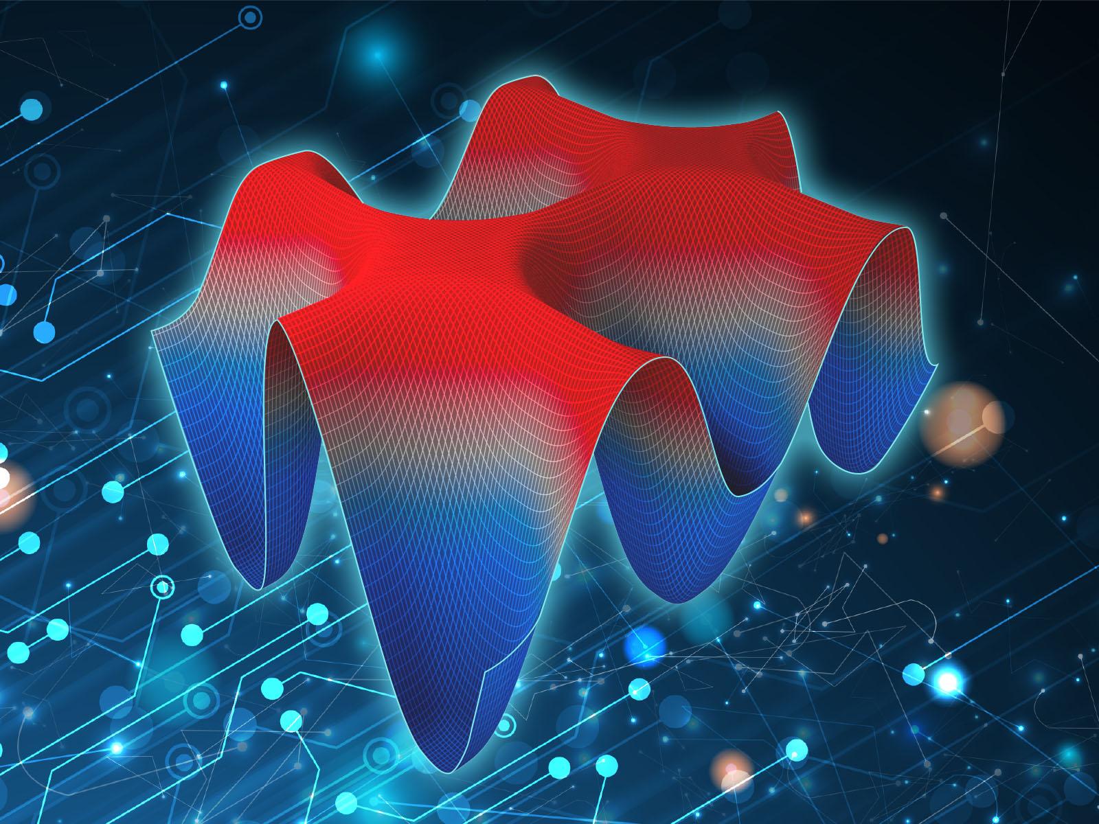 Illustration showing a graph-based representation of wave functions