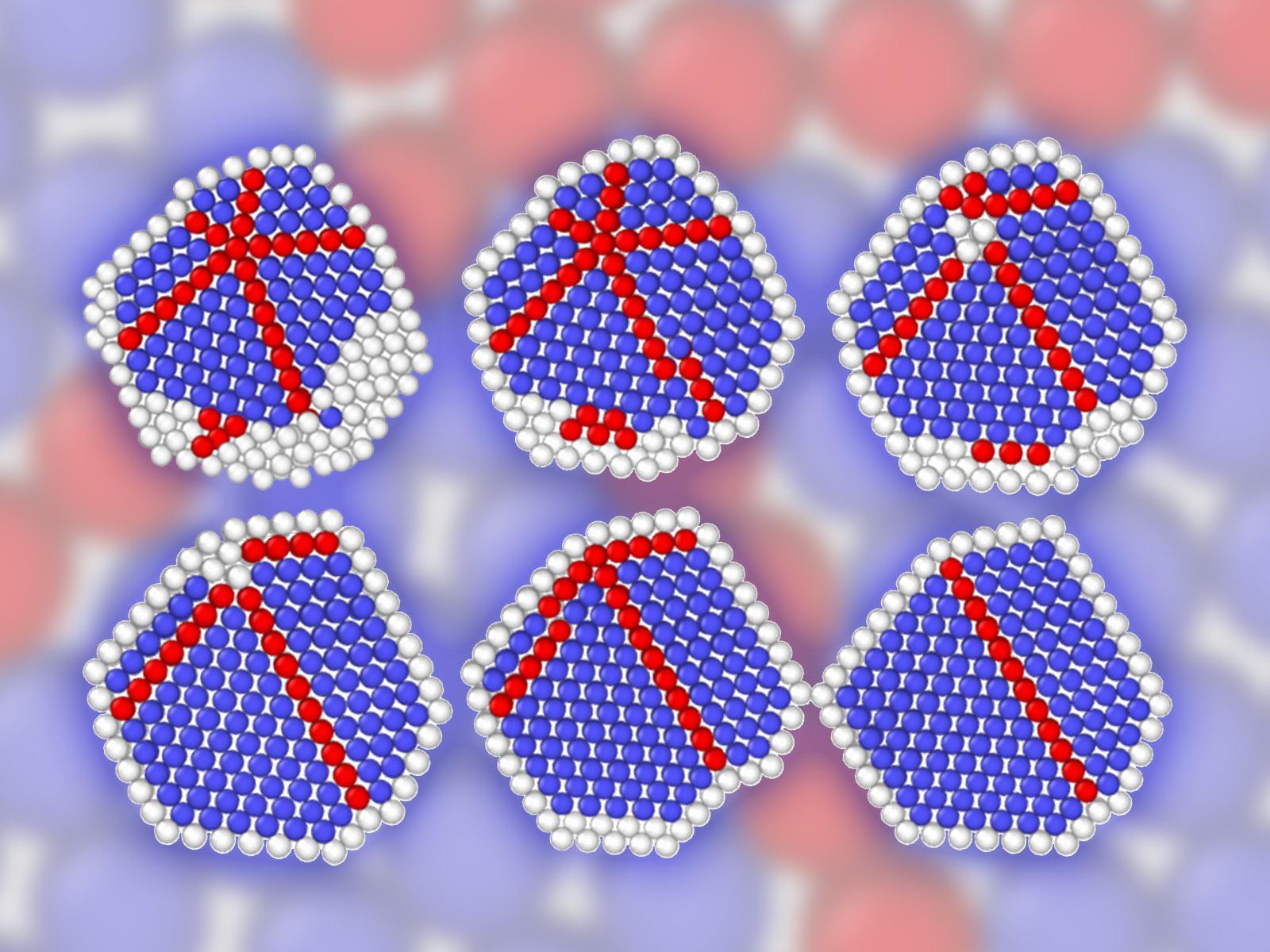 Atomic-level depiction of gold nanoparticles