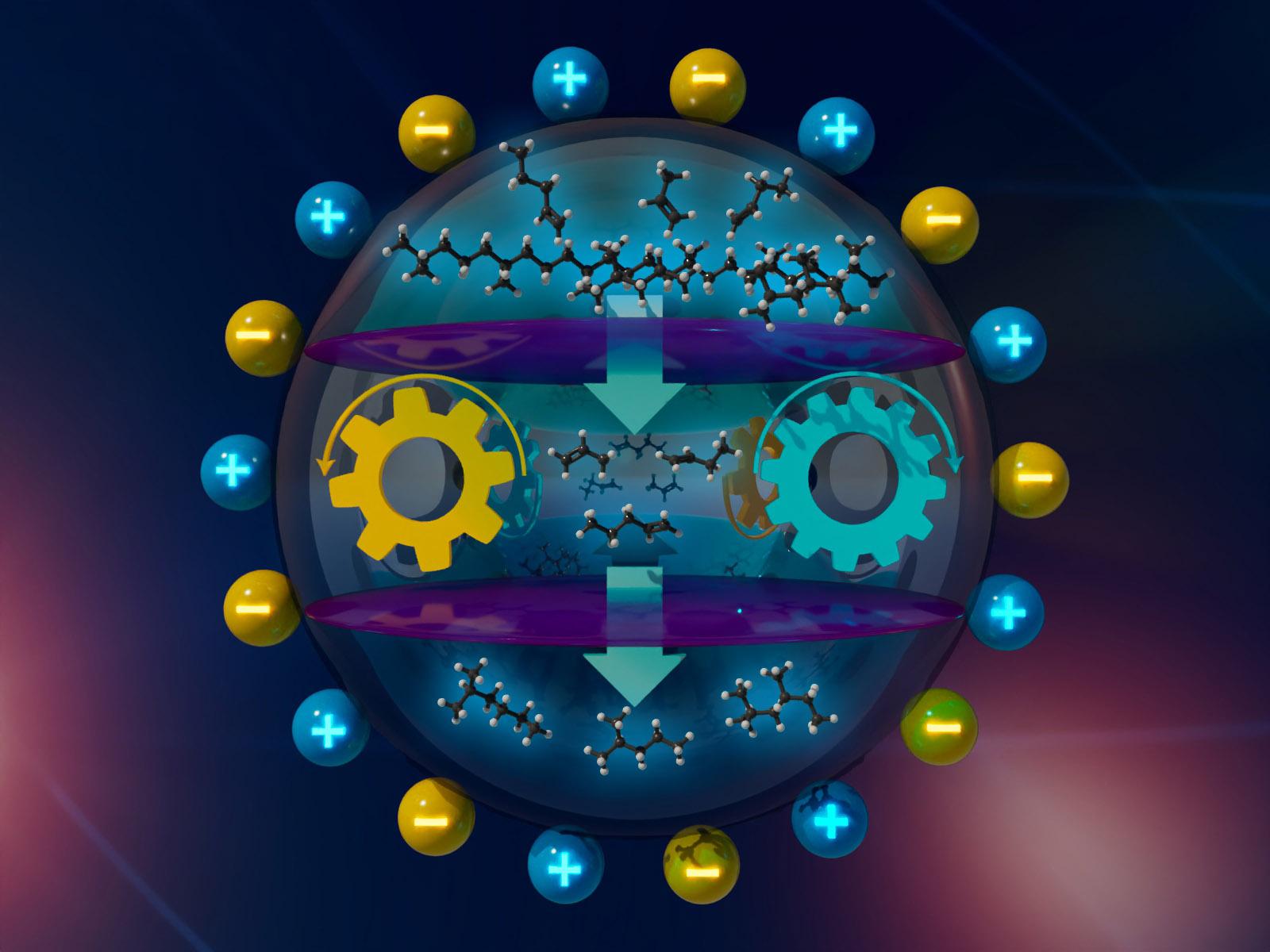 Sphere showing a tandem cracking process
