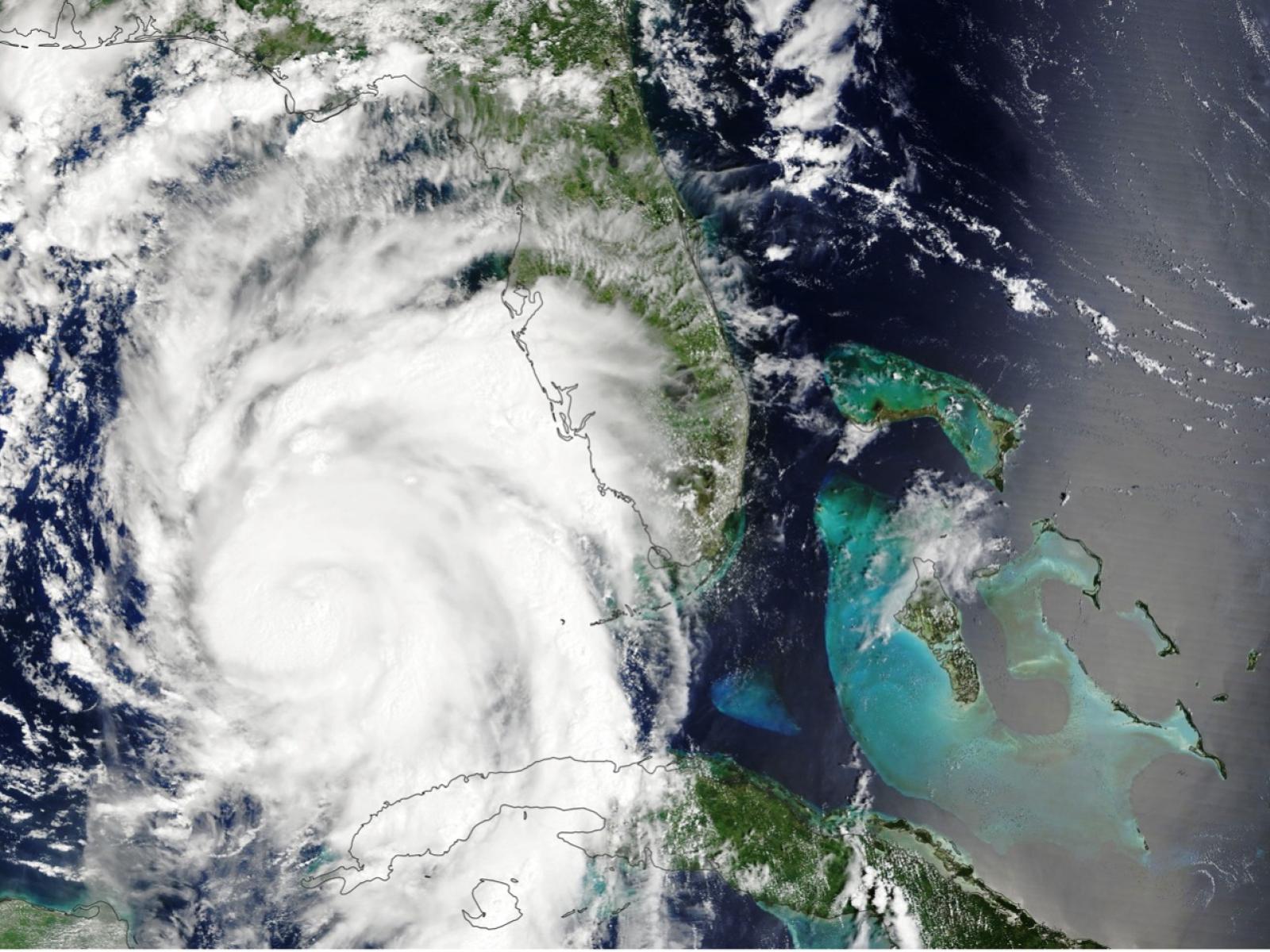 Satellite image of a cyclone