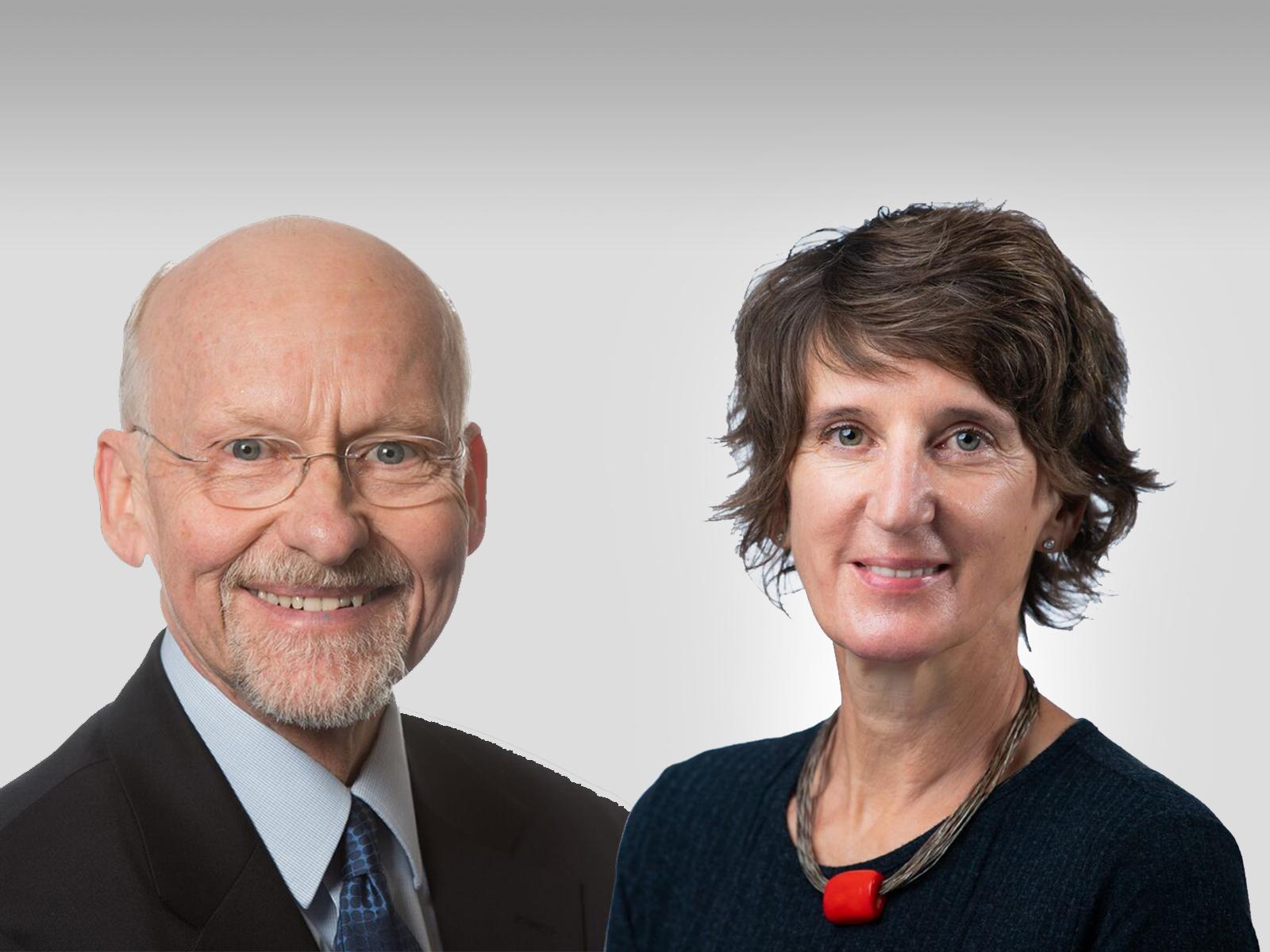portraits of a man and a woman