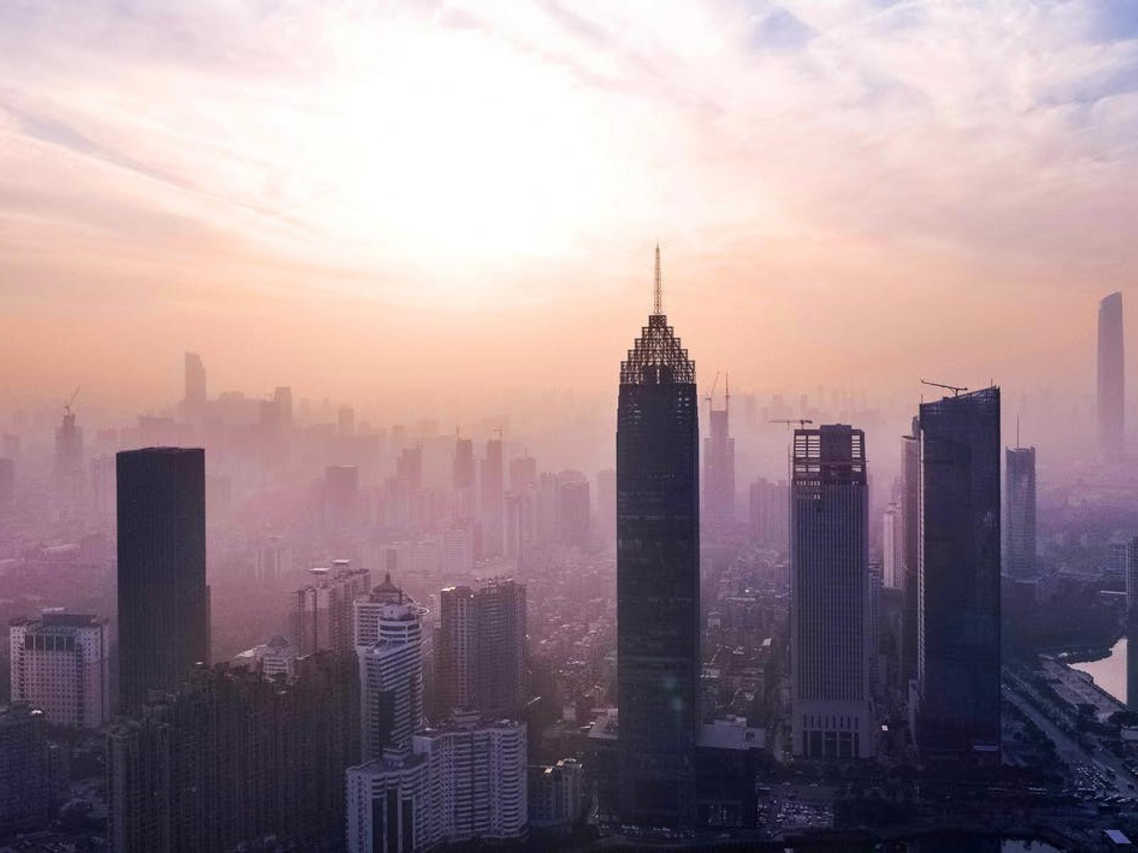 City in smog