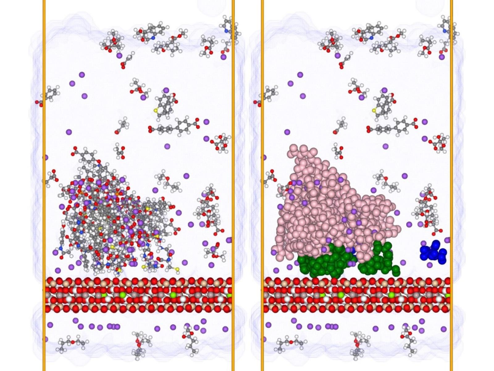 Soil organic matter forms hydrophobic fractions that sorb to soil mineral surfaces.