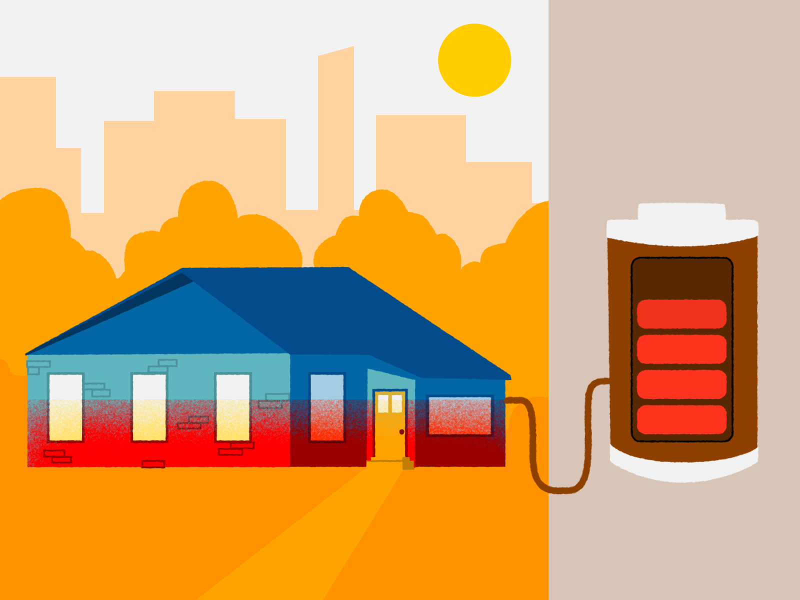 Grid Energy Storage Illustration
