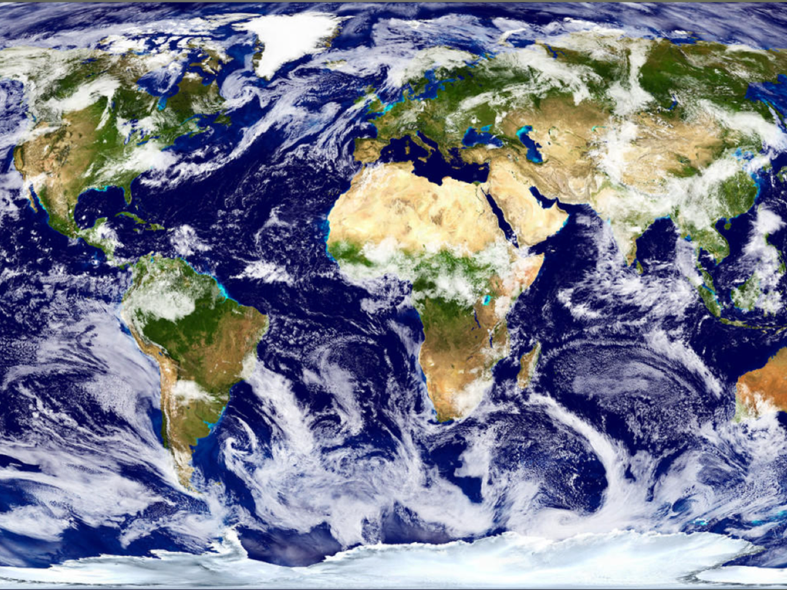 satellite image of the earth covered by clouds