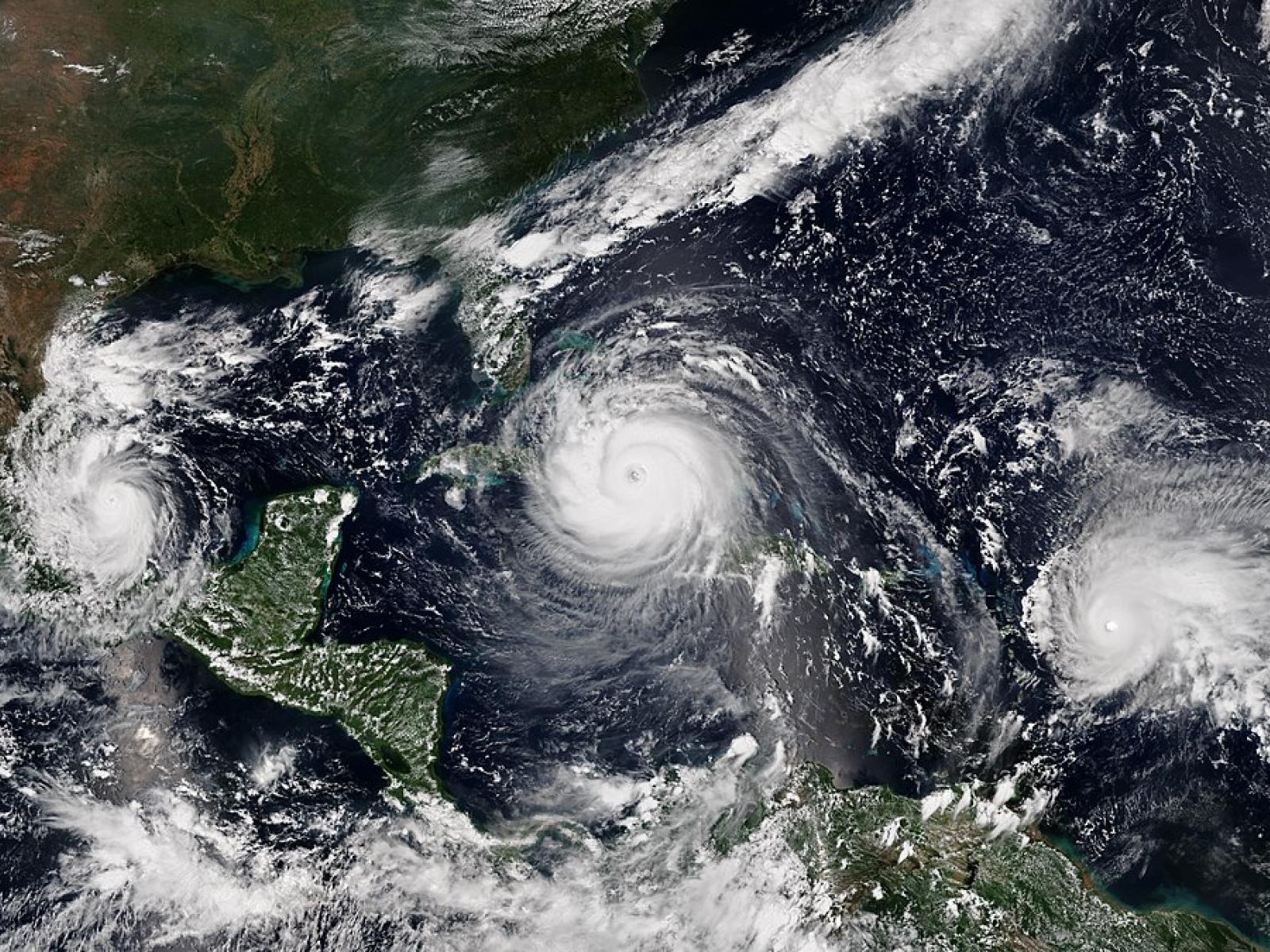 Hurricanes intensify in the Atlantic Ocean