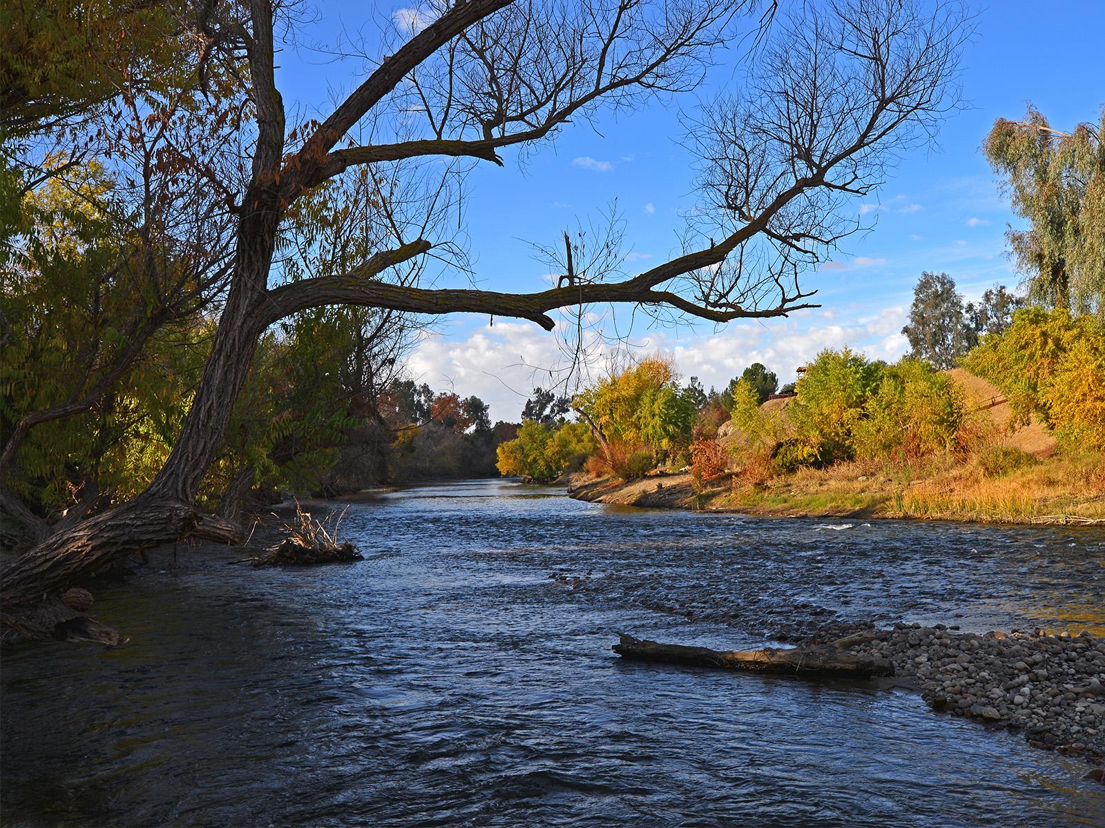 Kern River flows through Bakersfield, California, where future winters will likely be drier than projected by some climate models, according to new research from PNNL scientists who probed a long-standing model error: the double-ITCZ bias. (Photo by © Christian Richard Thornton | Shutterstock.com)