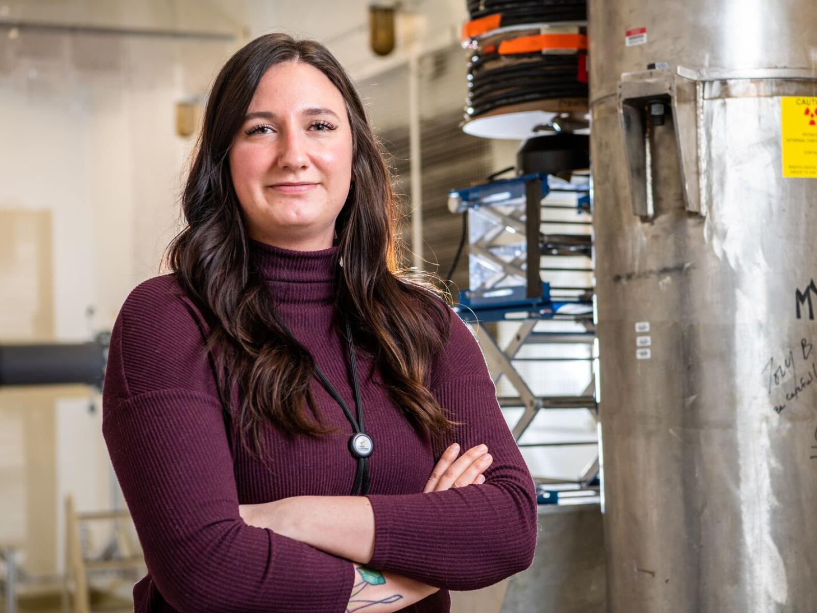 Maddison Heine is a nuclear engineer doing radiation measurement research in the 318 Building