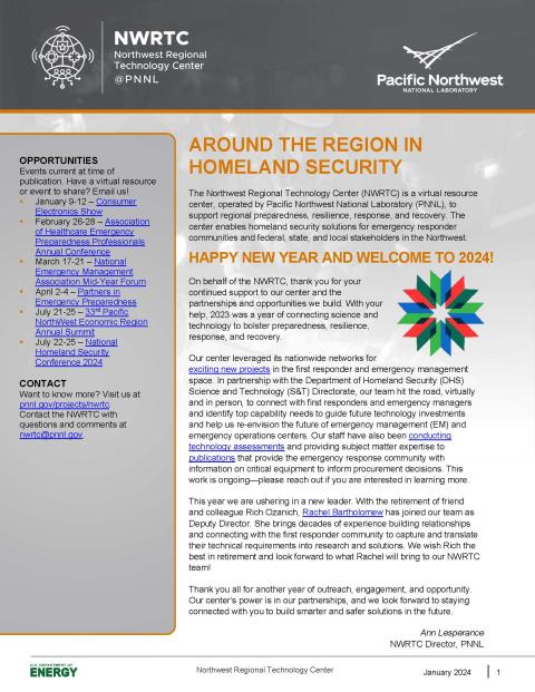 NWRTC newsletter cover for January 2024