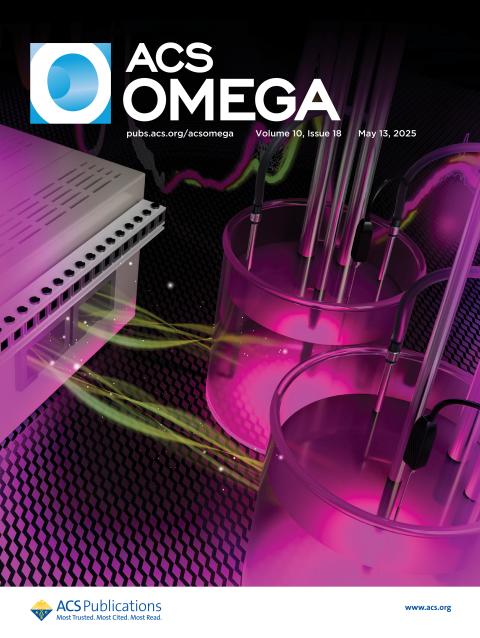 llustration of American Chemical Society Omega Journal Cover 2025 May