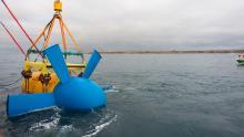 The Sabella Balao is an example of an axial flow tidal turbine.