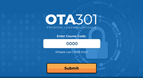 OTA301 login screenshot