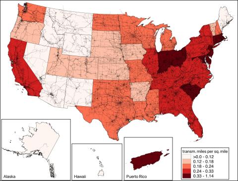 U.S. Transmission Length by State
