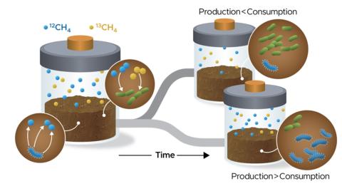 schematic of a methane experiment