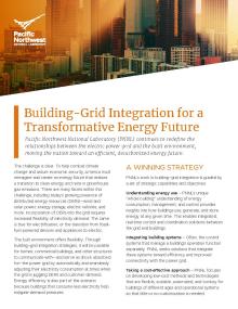 An image of a brochure about integrating the building and grid for a transformative energy future