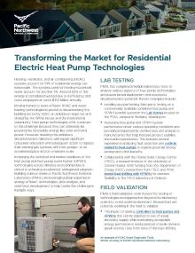 an image of a flyer about market transformation for heat pump technologies