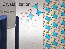 A scientific image of molecules illustrating how aluminum salt and minerals crystallize.