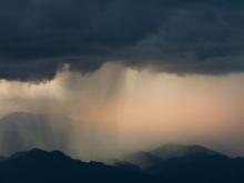 An image of rain
