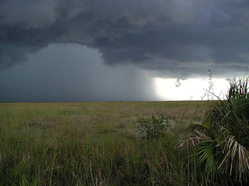 a large dark thunderstorm 