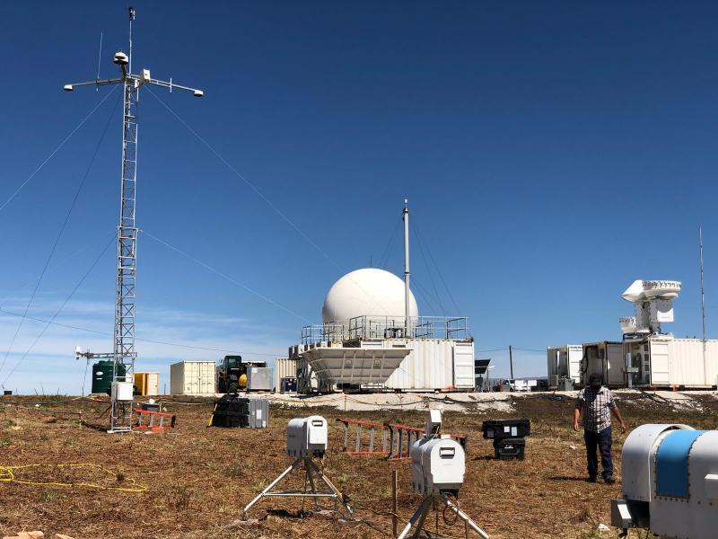 weather monitoring equipment at a remote site