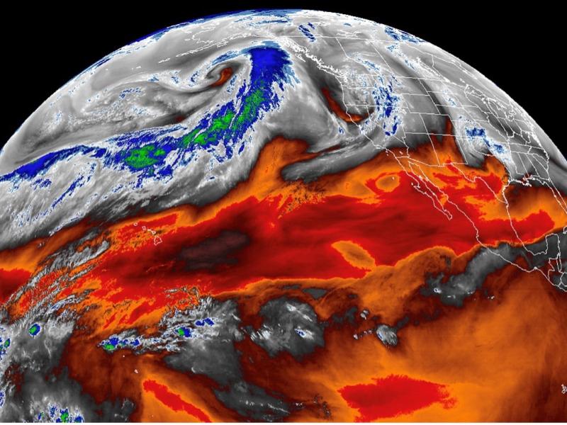 Atmospheric Rivers show via satellite